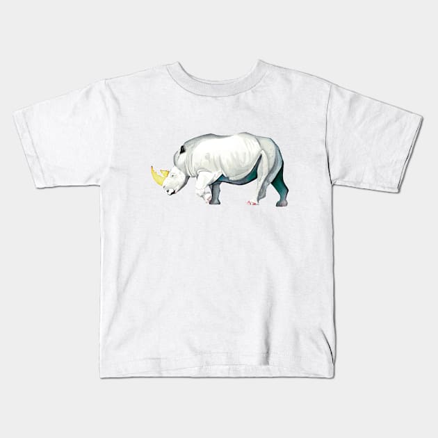 Rhino Kids T-Shirt by Rociogomez